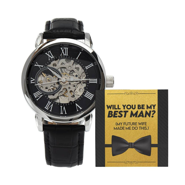 Will You Be My Best Man | Men's Openwork Watch
