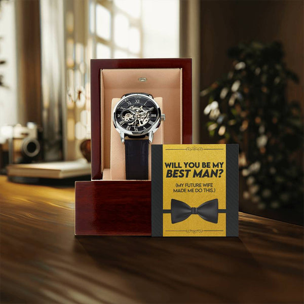 Will You Be My Best Man | Men's Openwork Watch