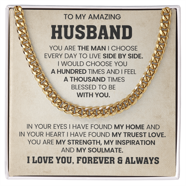 To My Amazing Husband | My Truest Love | Cuban Chain