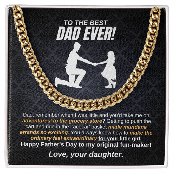 To The Best Dad Ever | Cuban Chain link