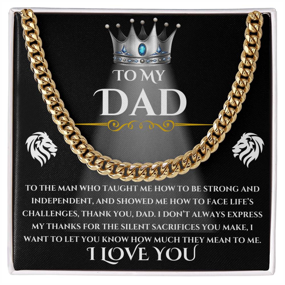 To My Dad | I Love You | Cuben Link Chain
