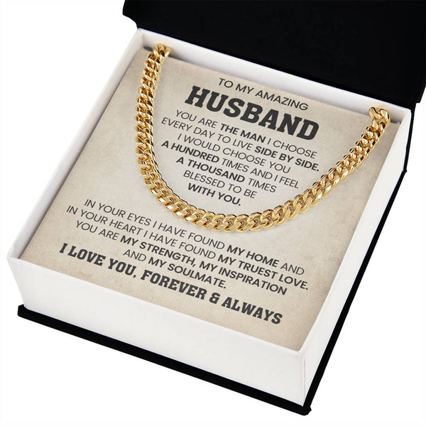 To My Amazing Husband | My Truest Love | Cuban Chain