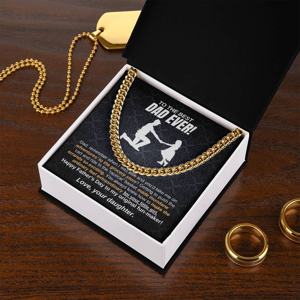 To The Best Dad Ever | Cuban Chain link