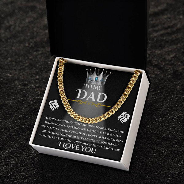 To My Dad | I Love You | Cuben Link Chain