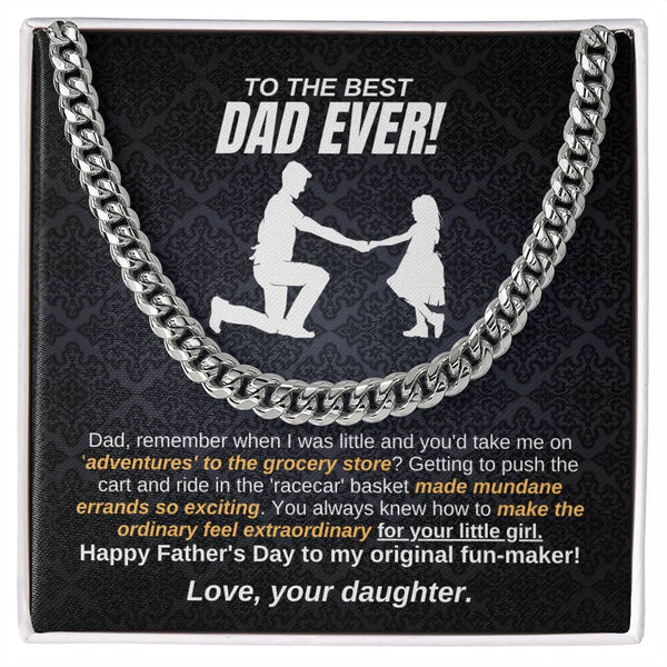 To The Best Dad Ever | Cuban Chain link