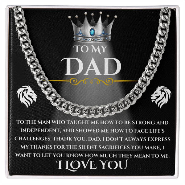 To My Dad | I Love You | Cuben Link Chain
