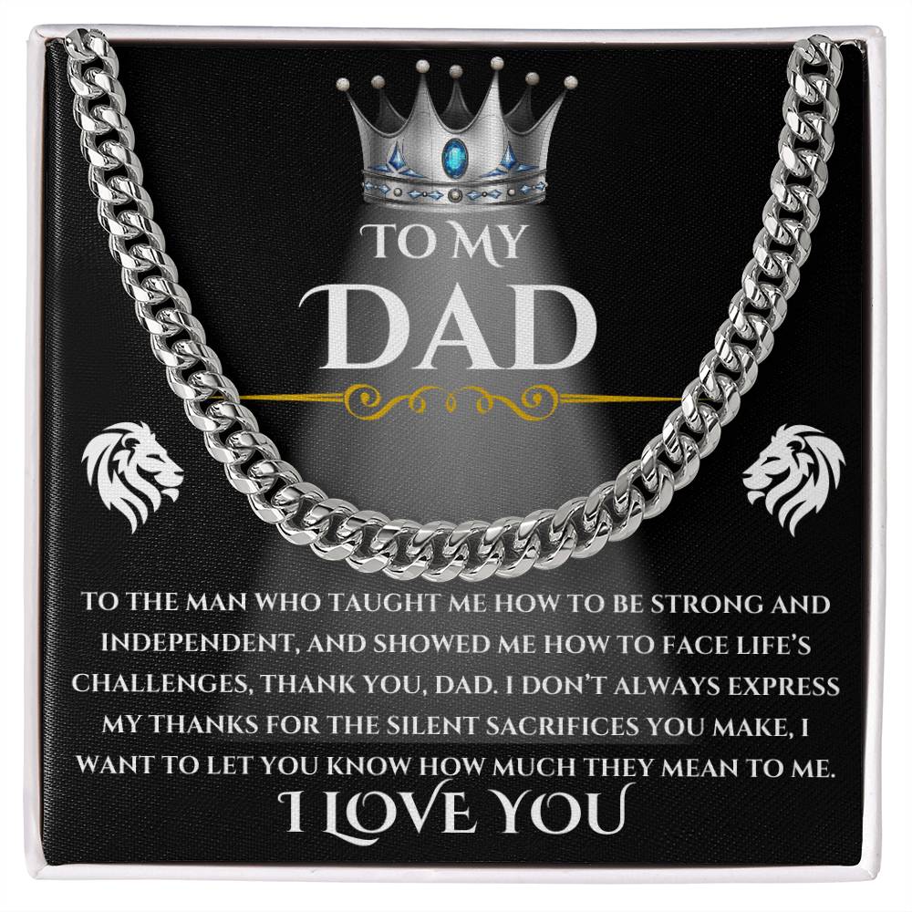 To My Dad | I Love You | Cuben Link Chain