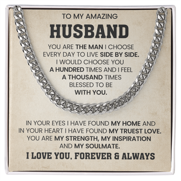 To My Amazing Husband | My Truest Love | Cuban Chain