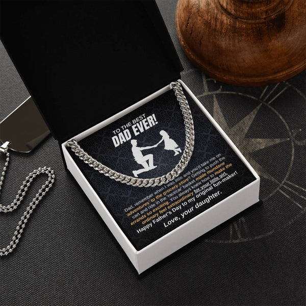 To The Best Dad Ever | Cuban Chain link