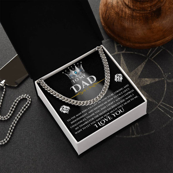 To My Dad | I Love You | Cuben Link Chain