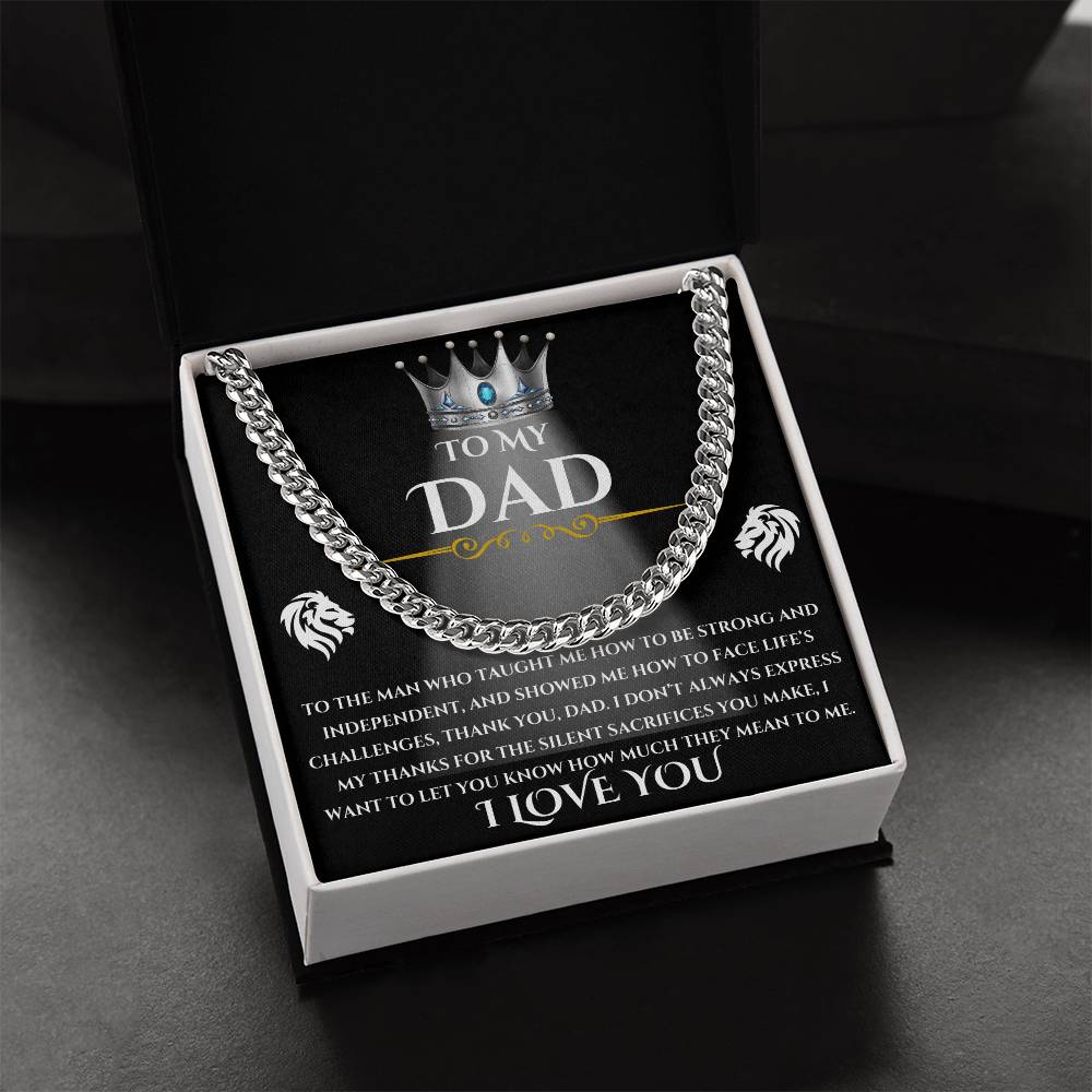 To My Dad | I Love You | Cuben Link Chain