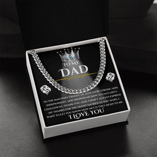 To My Dad | I Love You | Cuben Link Chain