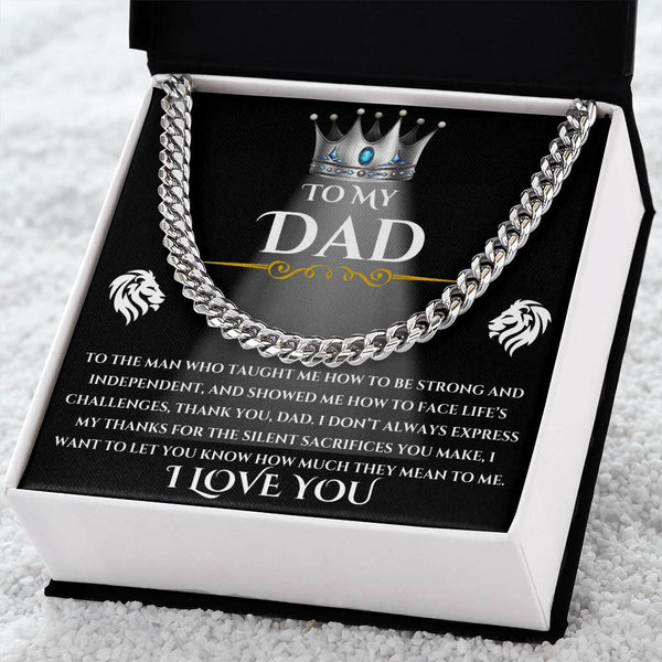 To My Dad | I Love You | Cuben Link Chain