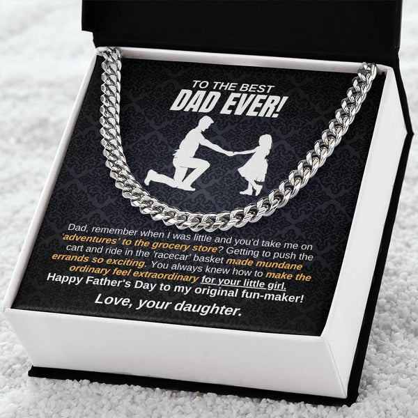 To The Best Dad Ever | Cuban Chain link