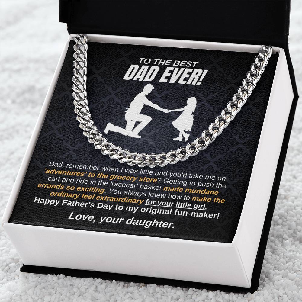 To The Best Dad Ever | Cuban Chain link