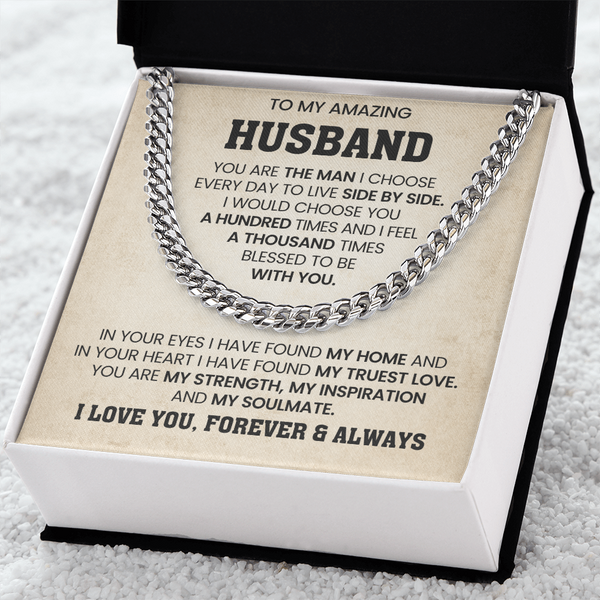 To My Amazing Husband | My Truest Love | Cuban Chain