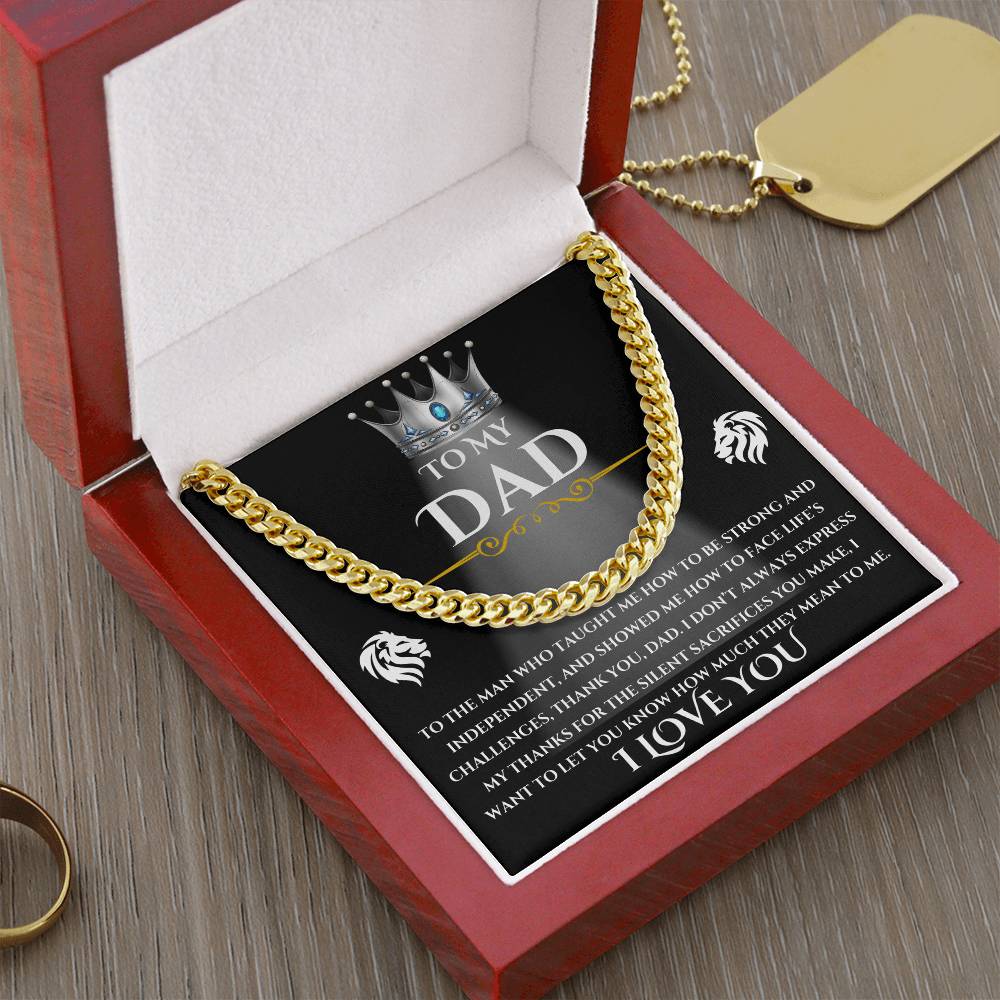 To My Dad | I Love You | Cuben Link Chain