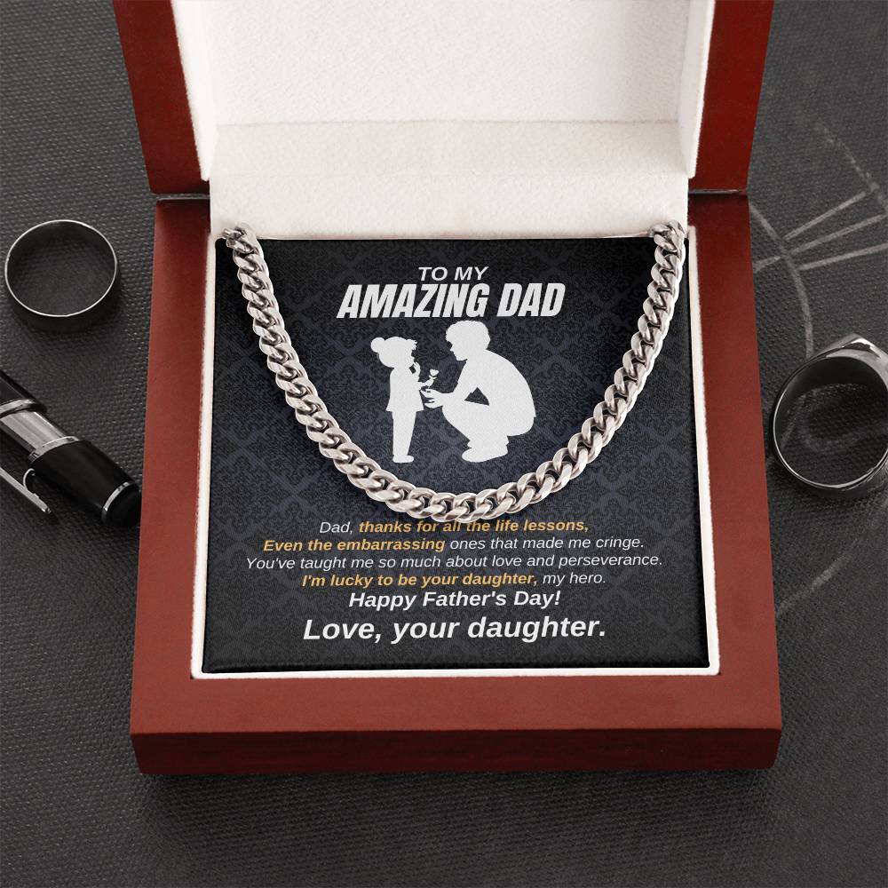 To My Amazing Dad | Cuban Link Chain