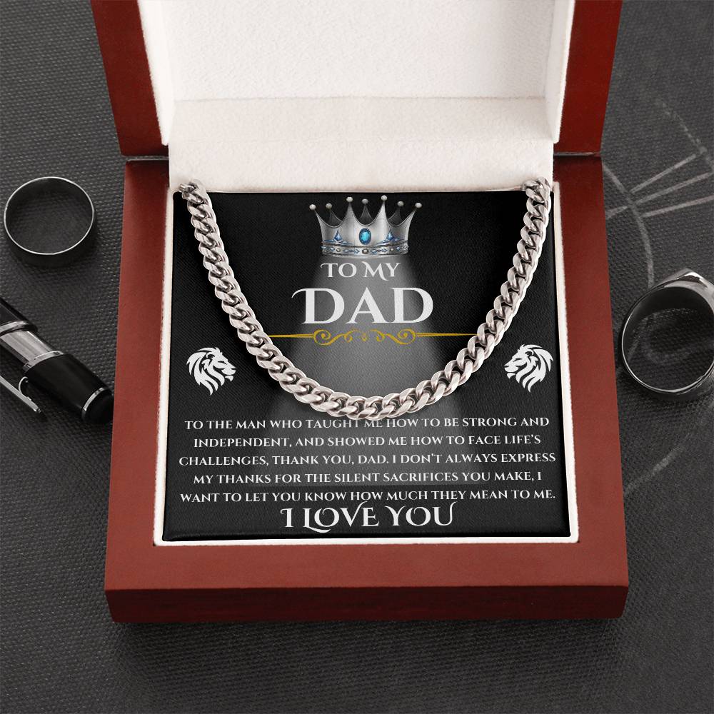To My Dad | I Love You | Cuben Link Chain