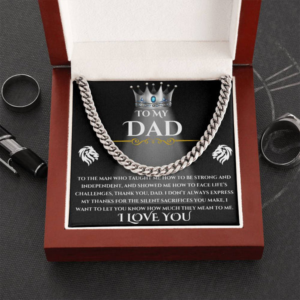 To My Dad | I Love You | Cuben Link Chain