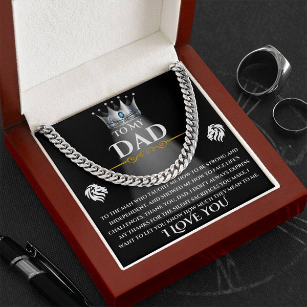 To My Dad | I Love You | Cuben Link Chain