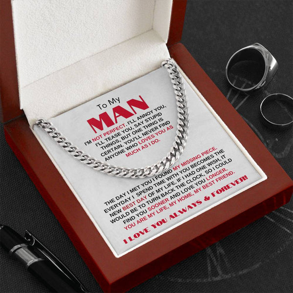 To My Man | My Missing Piece | Cuban Link Chain Gift