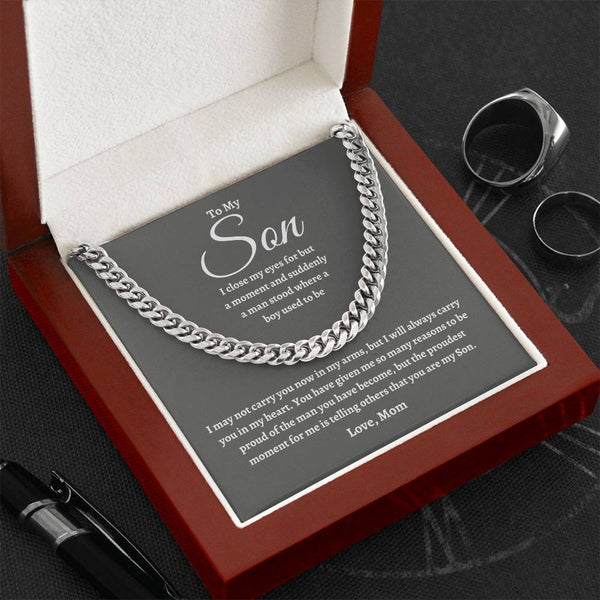 To My Son | Proudest Moment | Cuban Link Chain - G