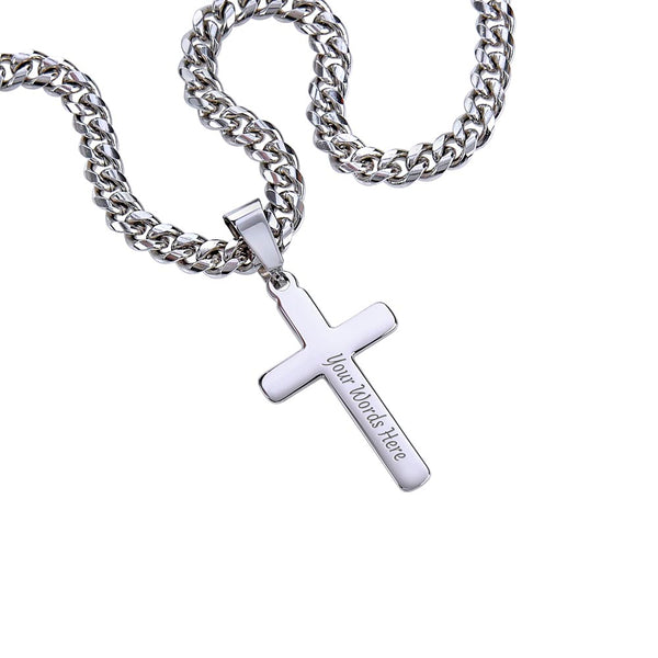 Daddy | Cuban Chain Cross Necklace | From Mommy Tummy