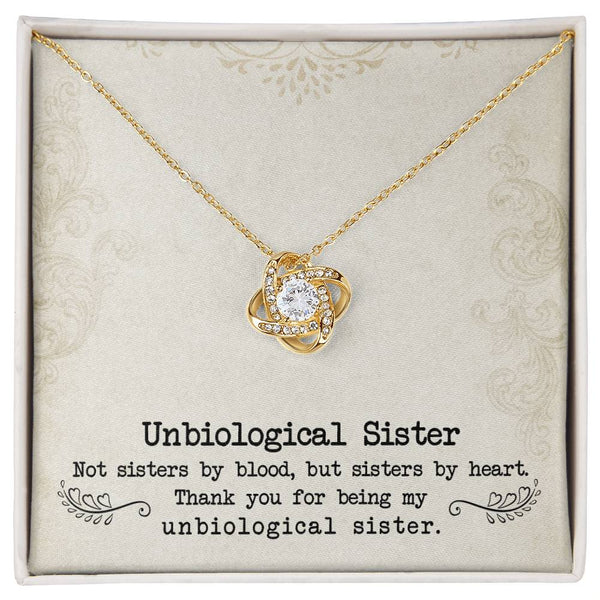 To My Unbiological Sister | Sister By Heart | Love Knot Necklace