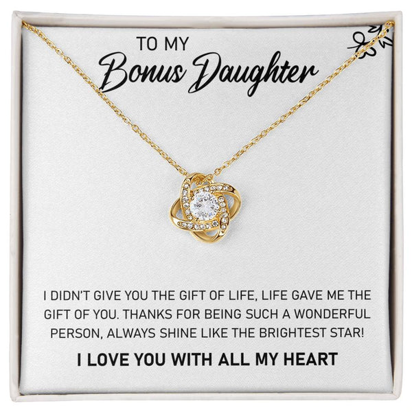 To My Bonus Daughter | Love Knot Necklace