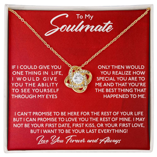 To My Soulmate | You Are Special To Me | Love Knot Necklace