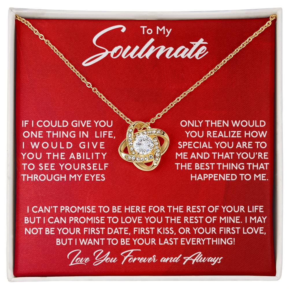 To My Soulmate | You Are Special To Me | Love Knot Necklace