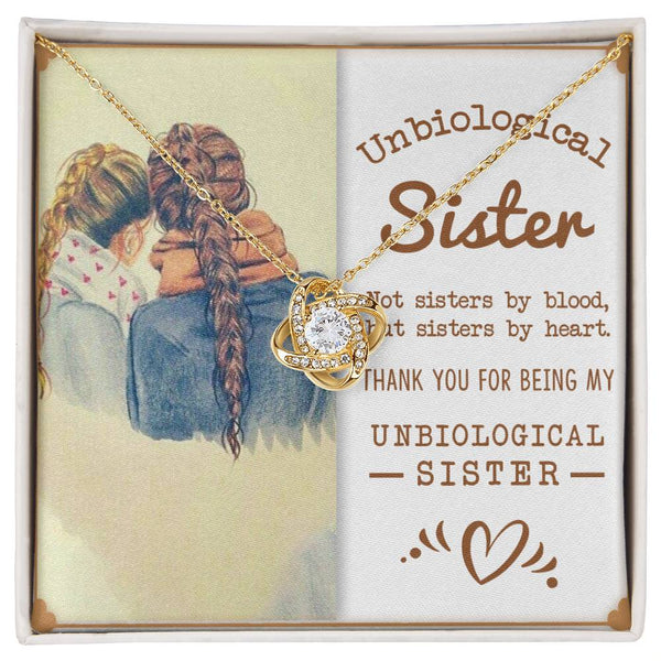 To My Unbiological Sister | Sisters By Heart | Love Knot Necklace
