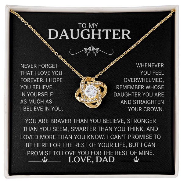 To My Daughter - The "Straighten Your Crown" Love Knot