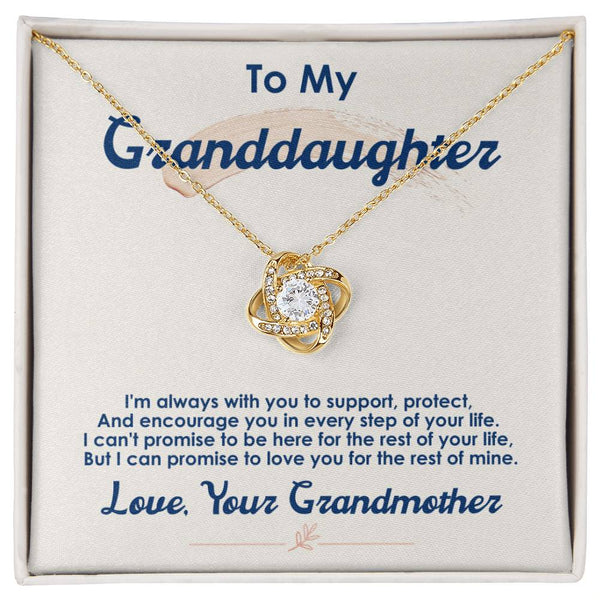 To My Granddaughter | Love Your Grandmother | Love Knot Necklace