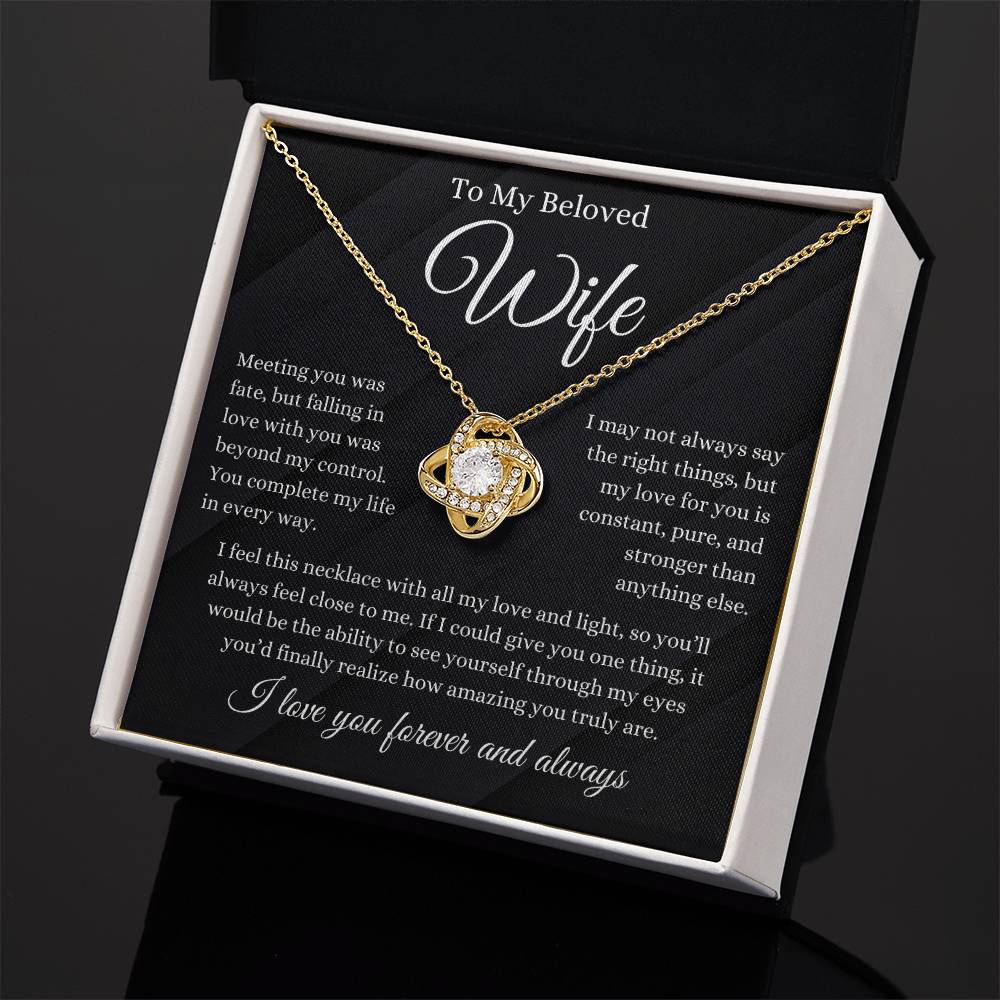 To My Wife | Falling In Love With You | Love Knot Necklace