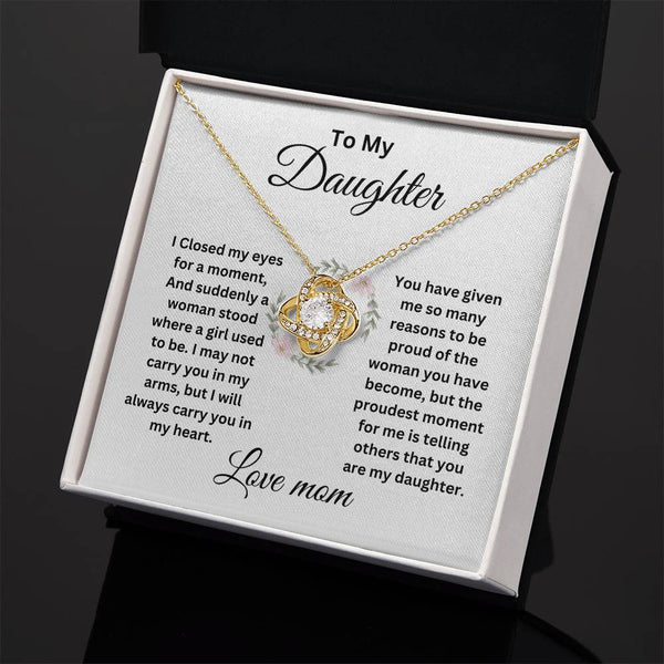 To My Daughter | Love Knot Neclace
