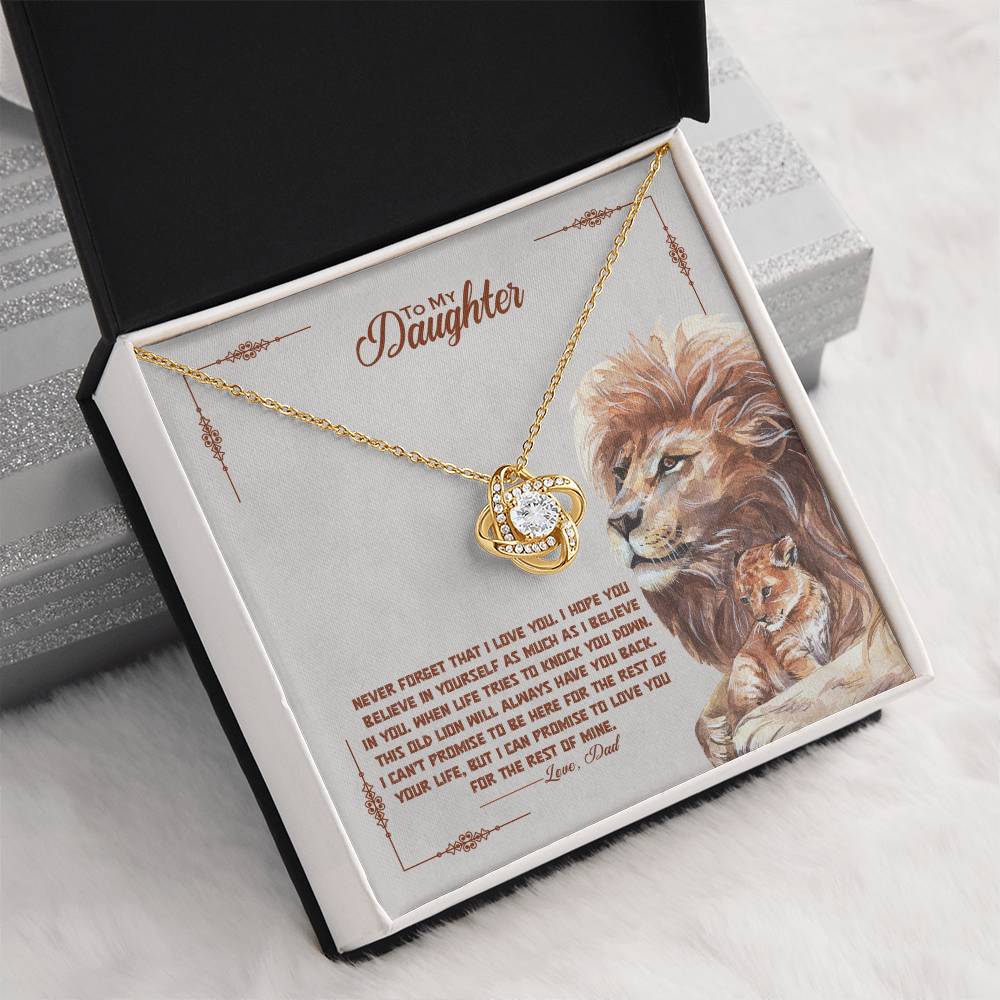 To My Daughter | Love Dad |  Love Knot Necklace