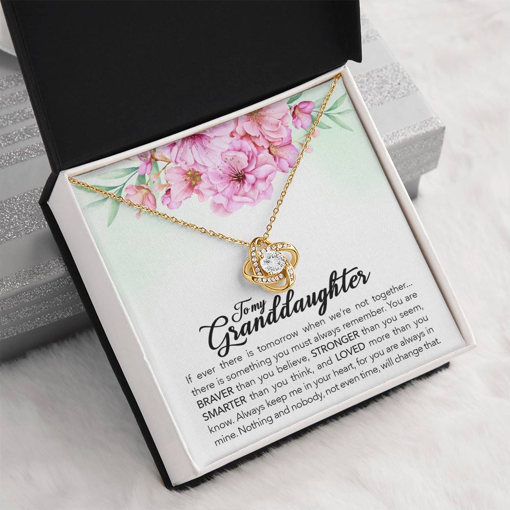 To My Granddaughter | Always Remember | Love Knot Necklace
