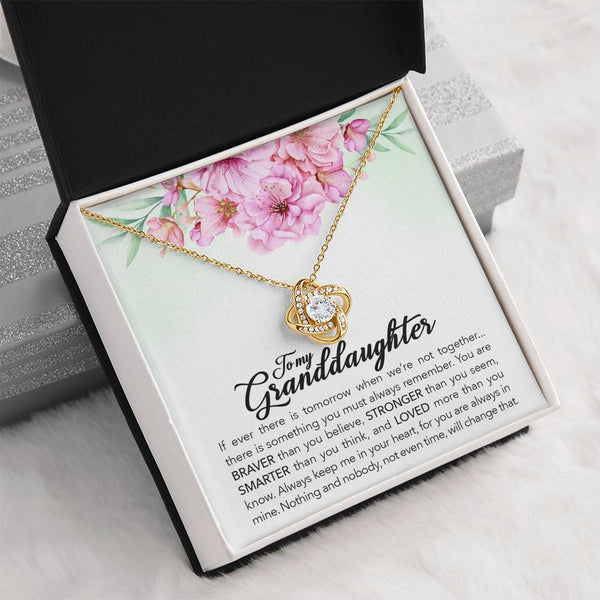 To My Granddaughter | Always Remember | Love Knot Necklace