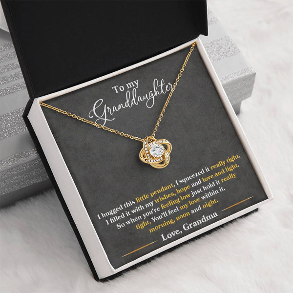 To My Granddaughter | Love Grandma | Love Knot Necklace