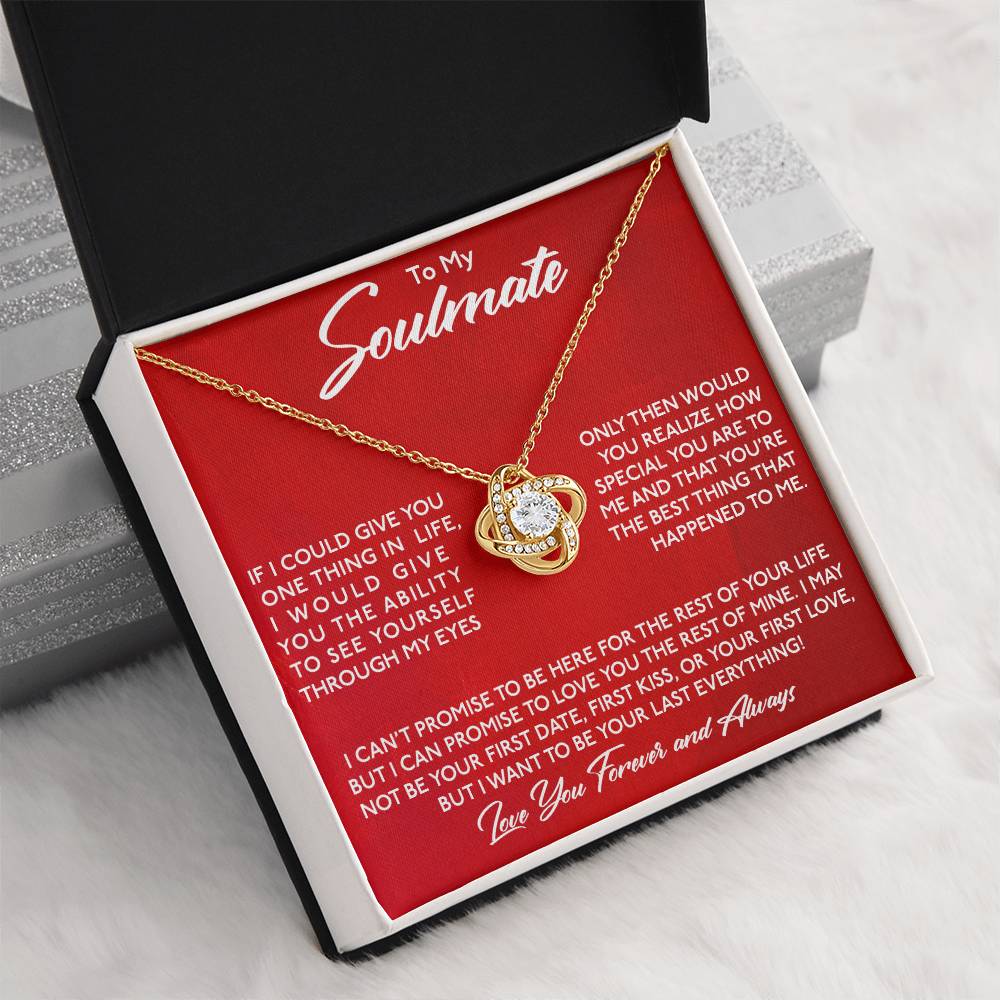 To My Soulmate | You Are Special To Me | Love Knot Necklace