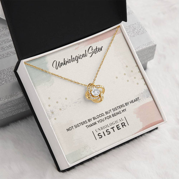 To My Unbiological Sister | Sisters By Heart | Love Knot Necklace