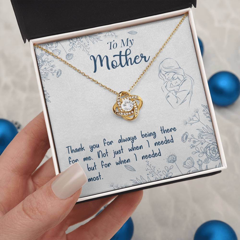 To My Mother | Thank You For Always Being There |  Love Knot Necklace