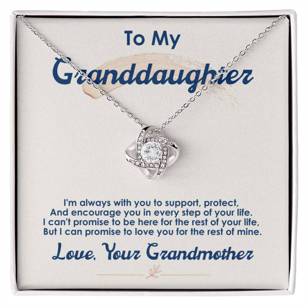To My Granddaughter | Love Your Grandmother | Love Knot Necklace