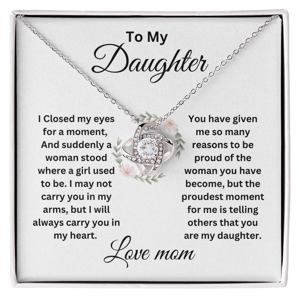 To My Daughter | Love Knot Neclace