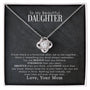 To My Beautiful Daughter | Love Your Mom | Love Knot Necklace