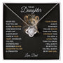 To My Daughter | Love Dad | Love Knot Necklace