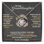 To My Granddaughter | Love Grandpa |Love Knot Necklace