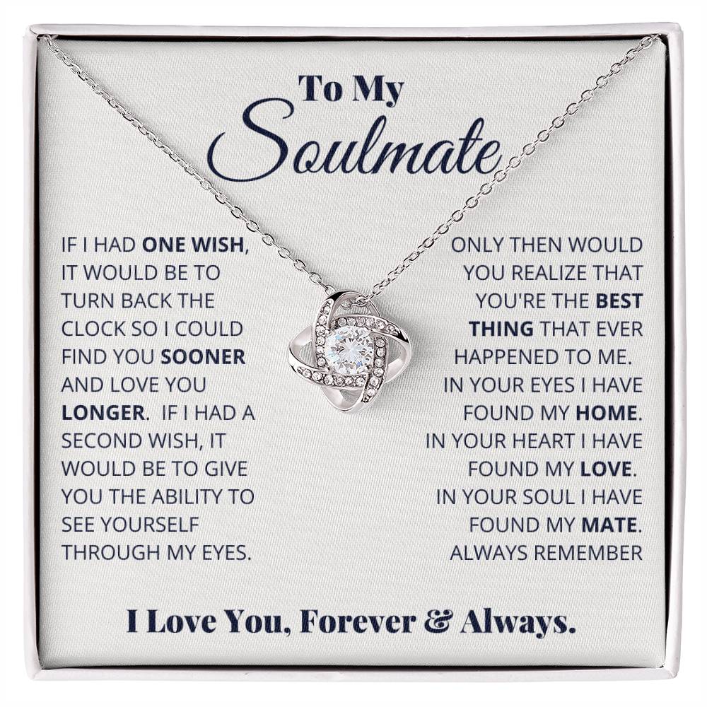 To My Soulmate | Love You Forever & Always |  Love Knot Necklace